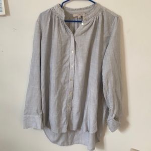 Loft Pinstriped Button Down